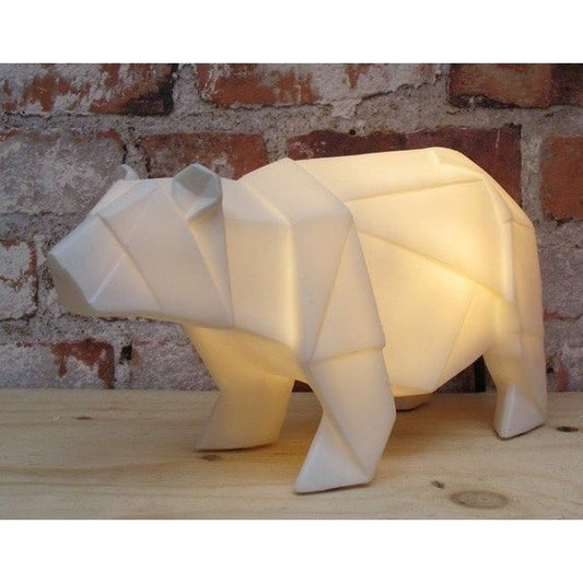 Bear Origami Lamp - White