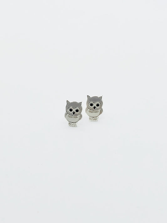 Sterling Silver Earrings - Cute Owl