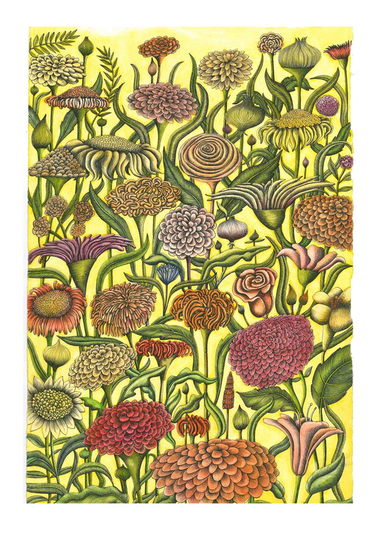 Flower Bloom A3 Print by Sue Syme