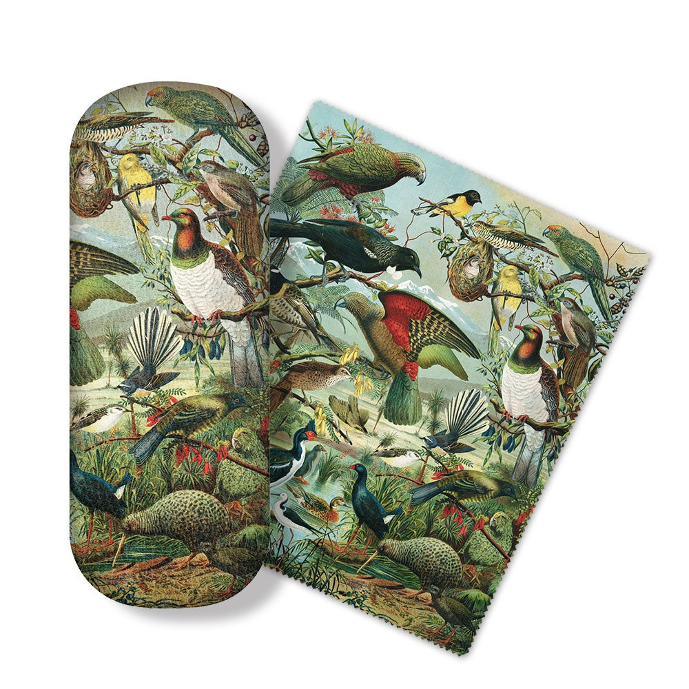 Glasses Case Set NZ Native Birds