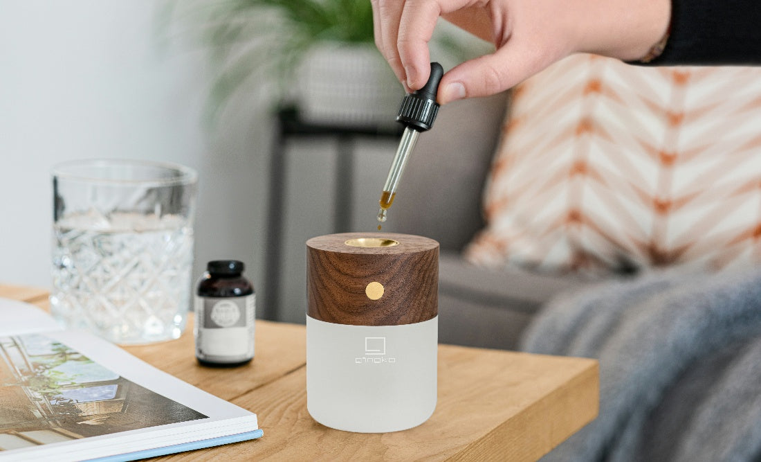 Gingko Smart Diffuser Lamp - White Ash