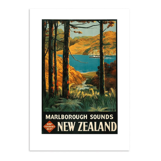 A4 Vintage NZ Tourism Advertising Prints