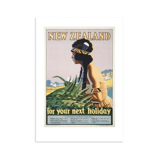 1930s A4 Print NZ Holiday Tourist