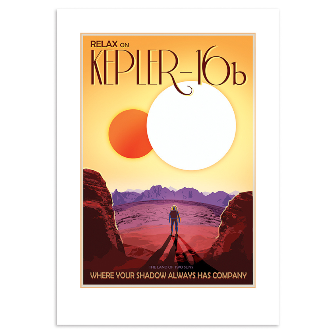 A4 NASA Space Travel Print Kepler 16B