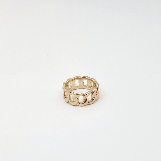 18K French Gold Linked Chain Ring
