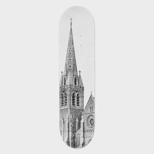 Christchurch Cathedral Skate Deck Art