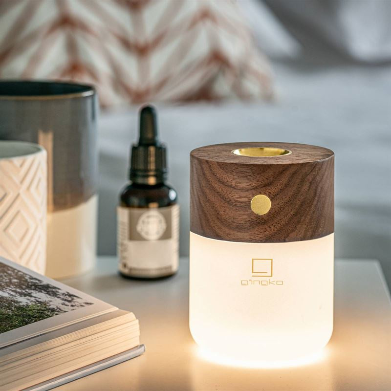 Gingko Smart Diffuser Lamp - Walnut
