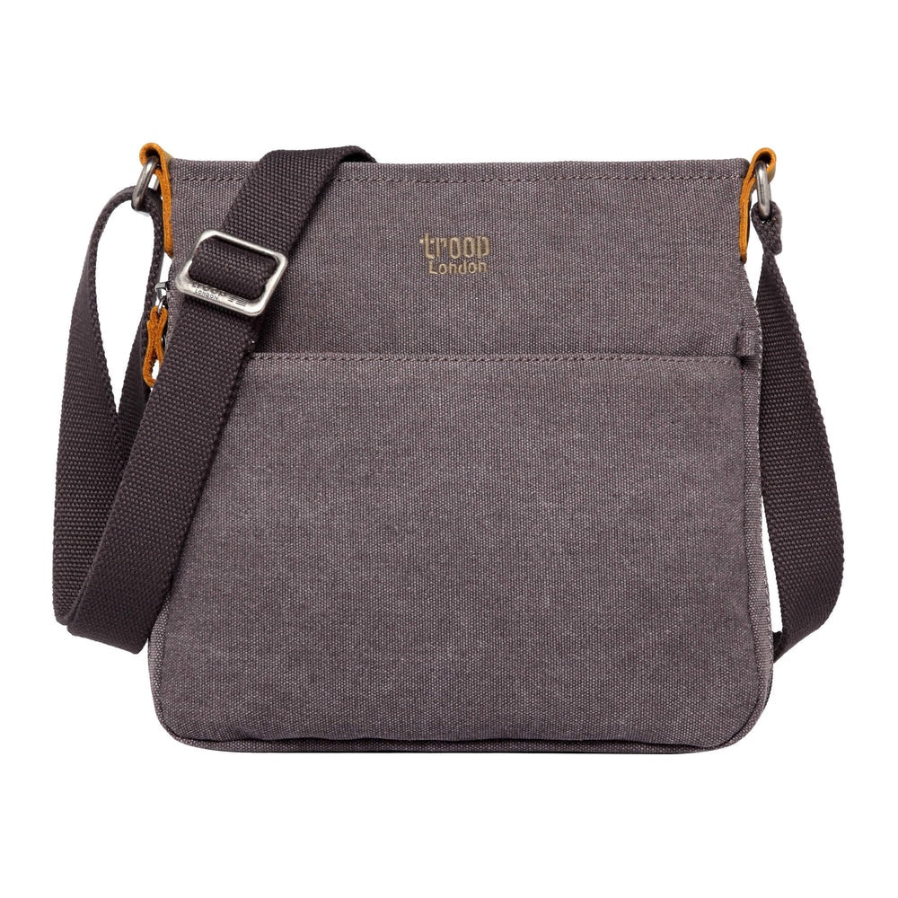 Classic Zip Shoulder Bag - Small Charcoal