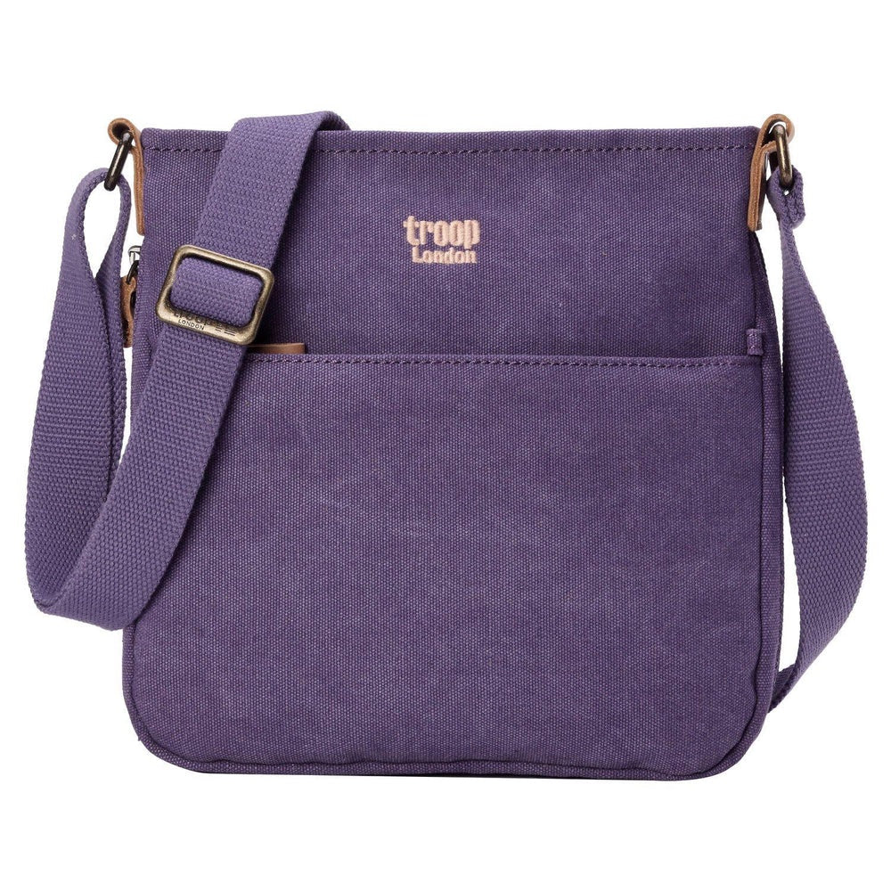 Classic Zip Shoulder Bag - Small Purple