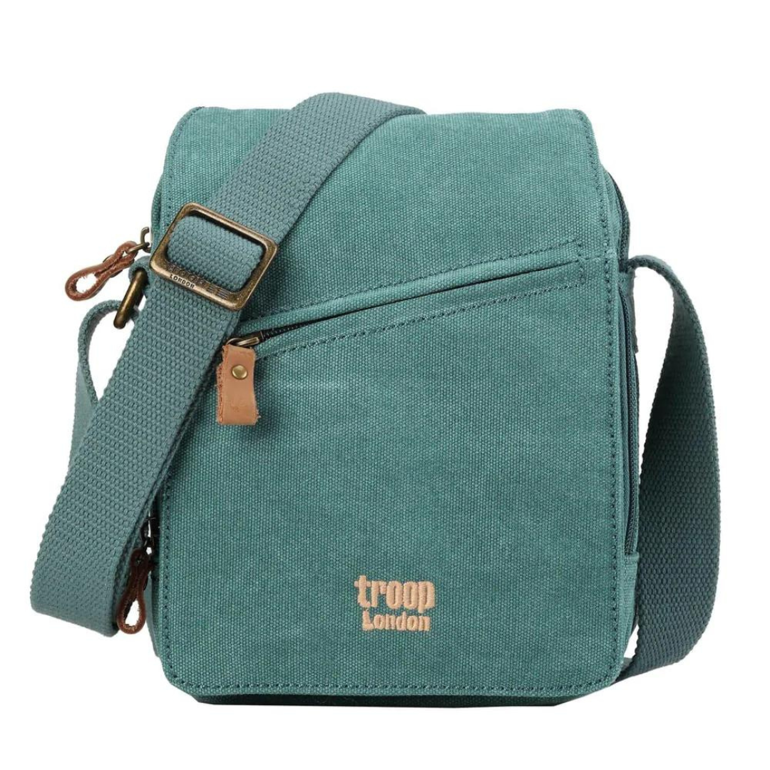 Troop Classic Canvas Cross Body Bag Turquoise