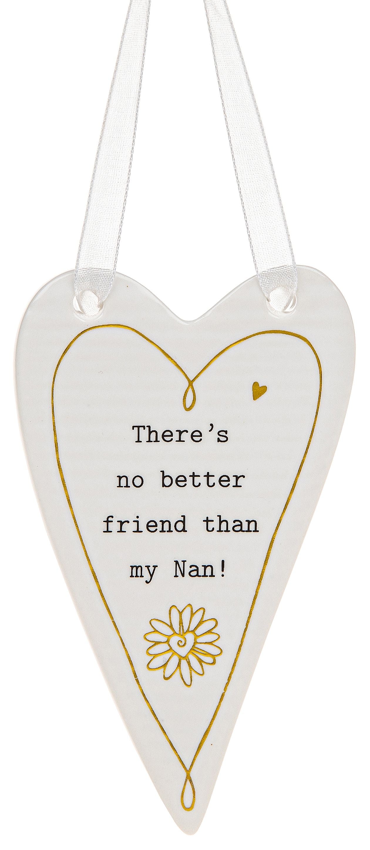 Ceramic Heart Plaque - Nan Friend