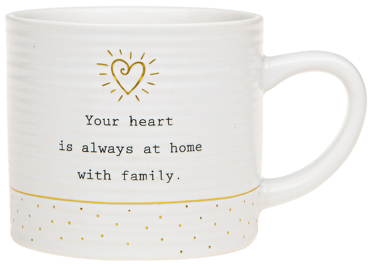 Ceramic Mug - Your Heart is Always at Home with Family