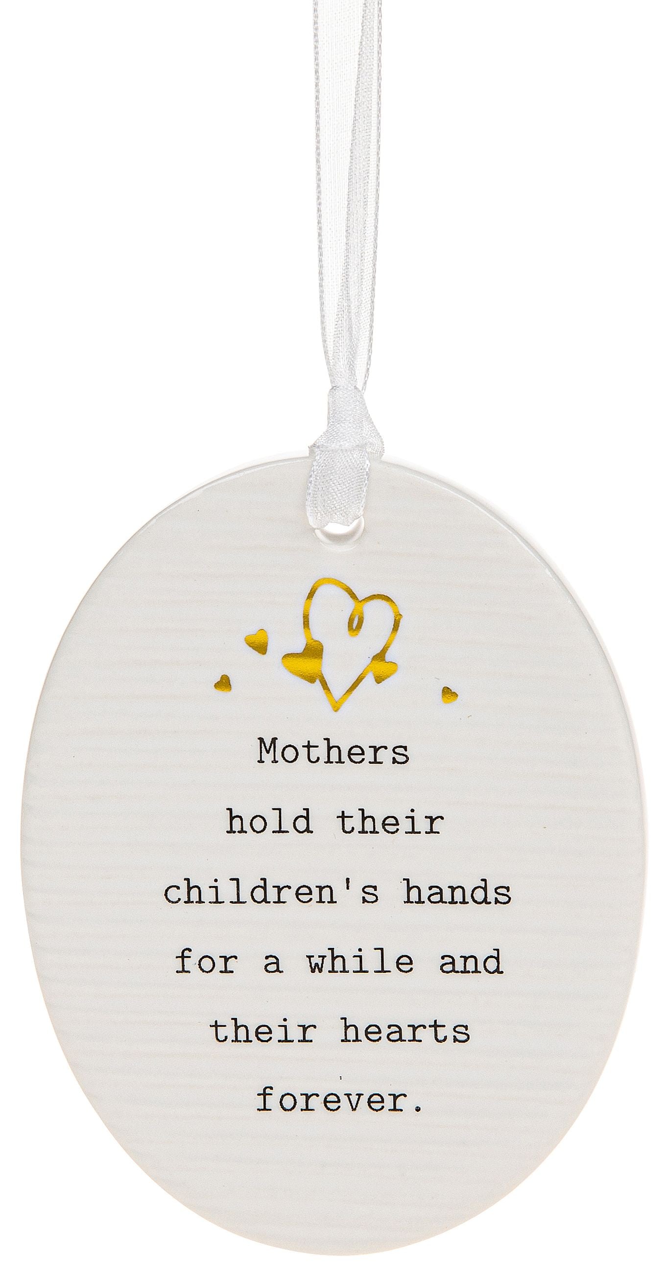 Ceramic Oval Plaque - Holding a Childs Hand
