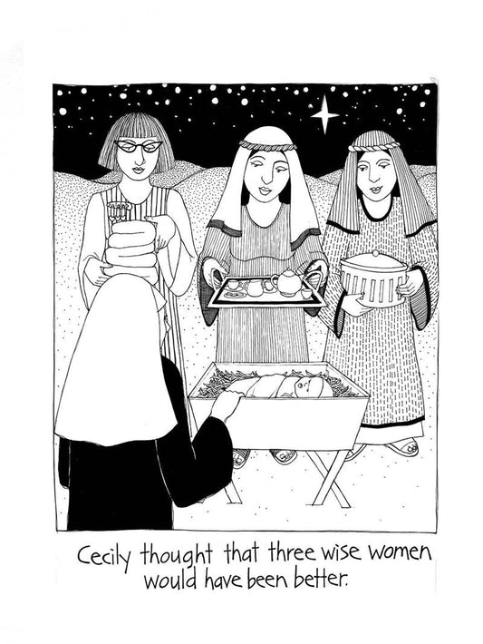 Cecilys Christmas Tea Towel - Wise Women