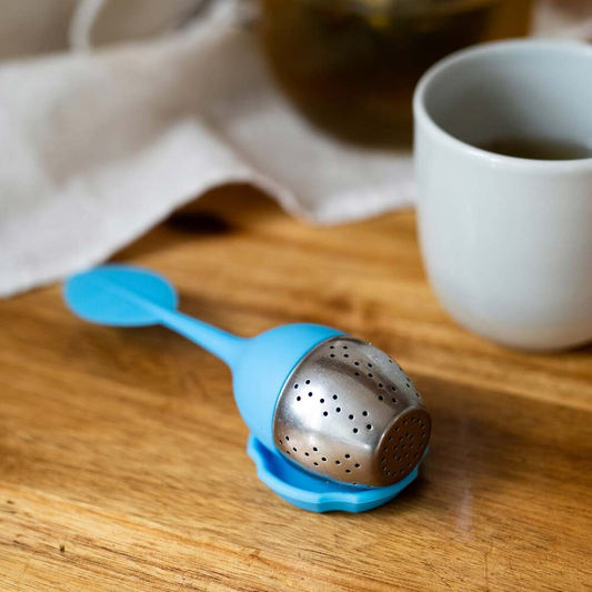 Oku Tea Blue Silicon & Stainless In Cup Infuser