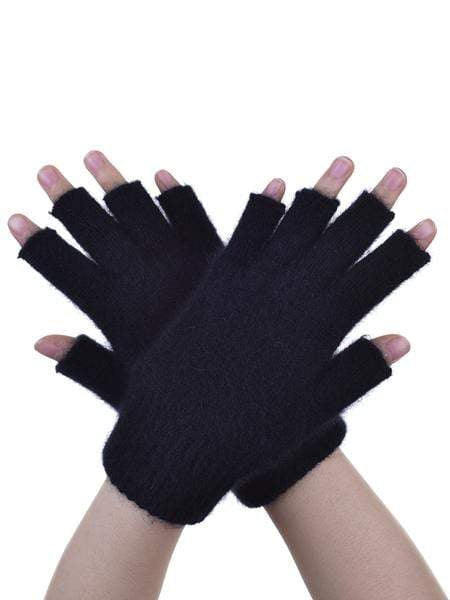 Open Finger Gloves - Black