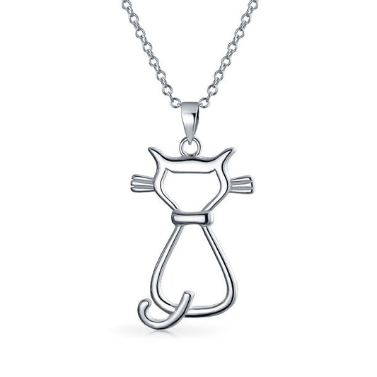 Sterling Silver Kitty Necklace