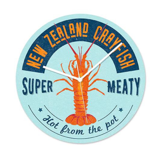 New Zealand Crayfish Frameless Clock