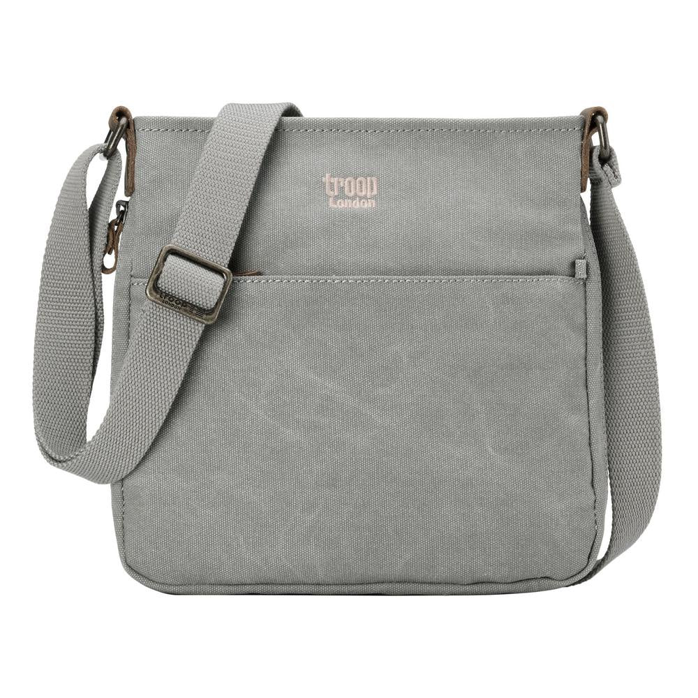 Classic Small Zip Top Shoulder Bag - Ash Grey