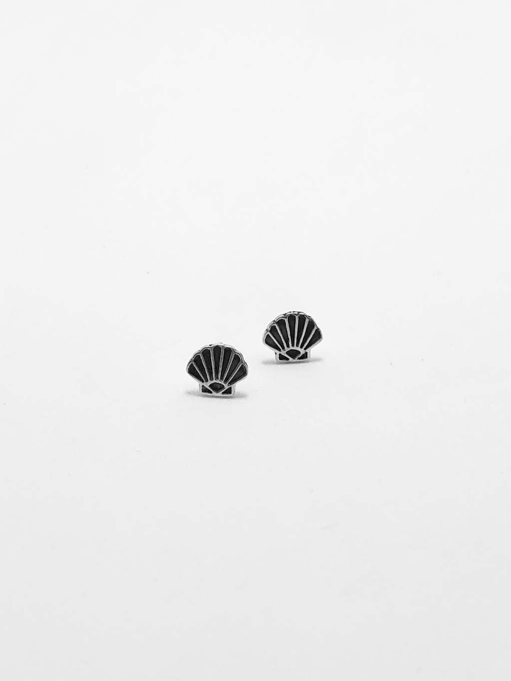 Sterling Silver Stud - Scallop Shell