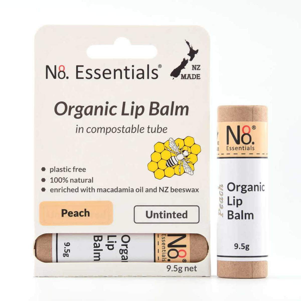 100% Natural Peach Organic Lip Balm