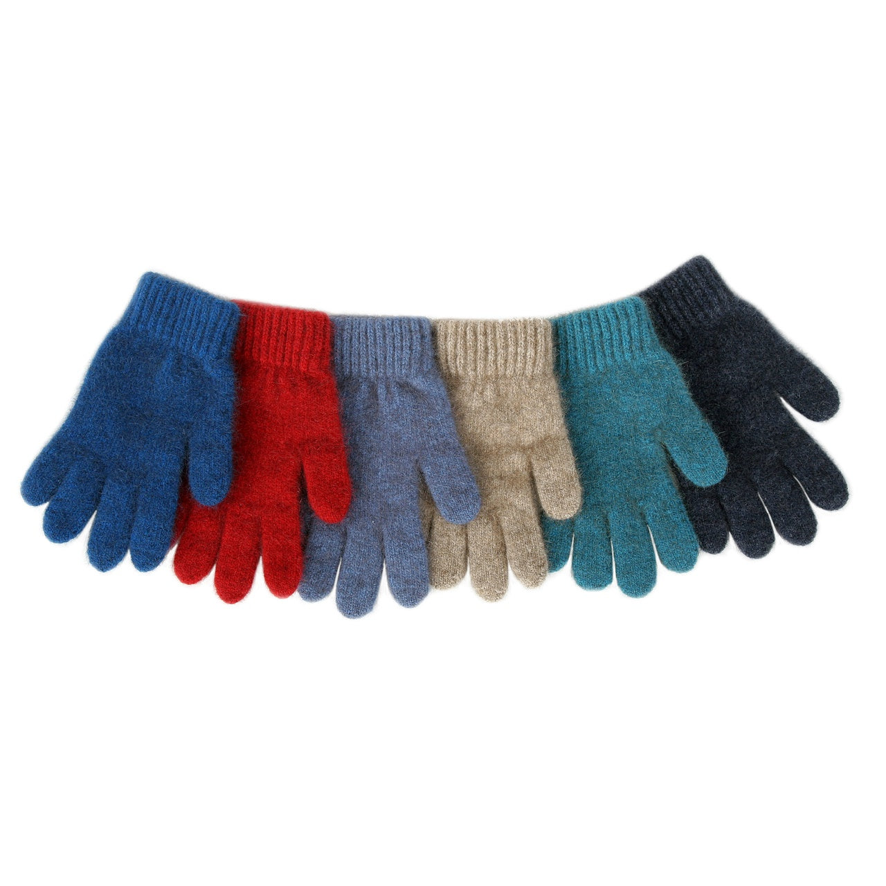 Childs Possum Merino Gloves - Denim Blue