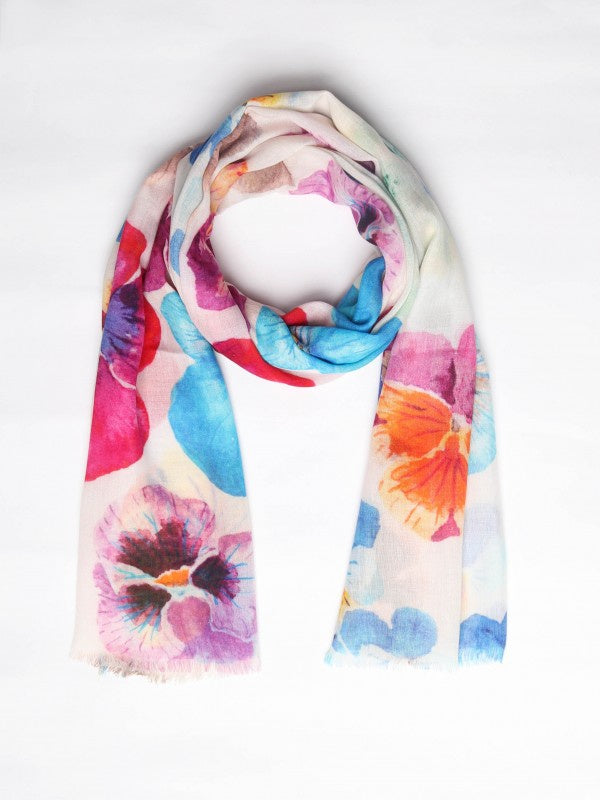 Bright Pansy Scarf