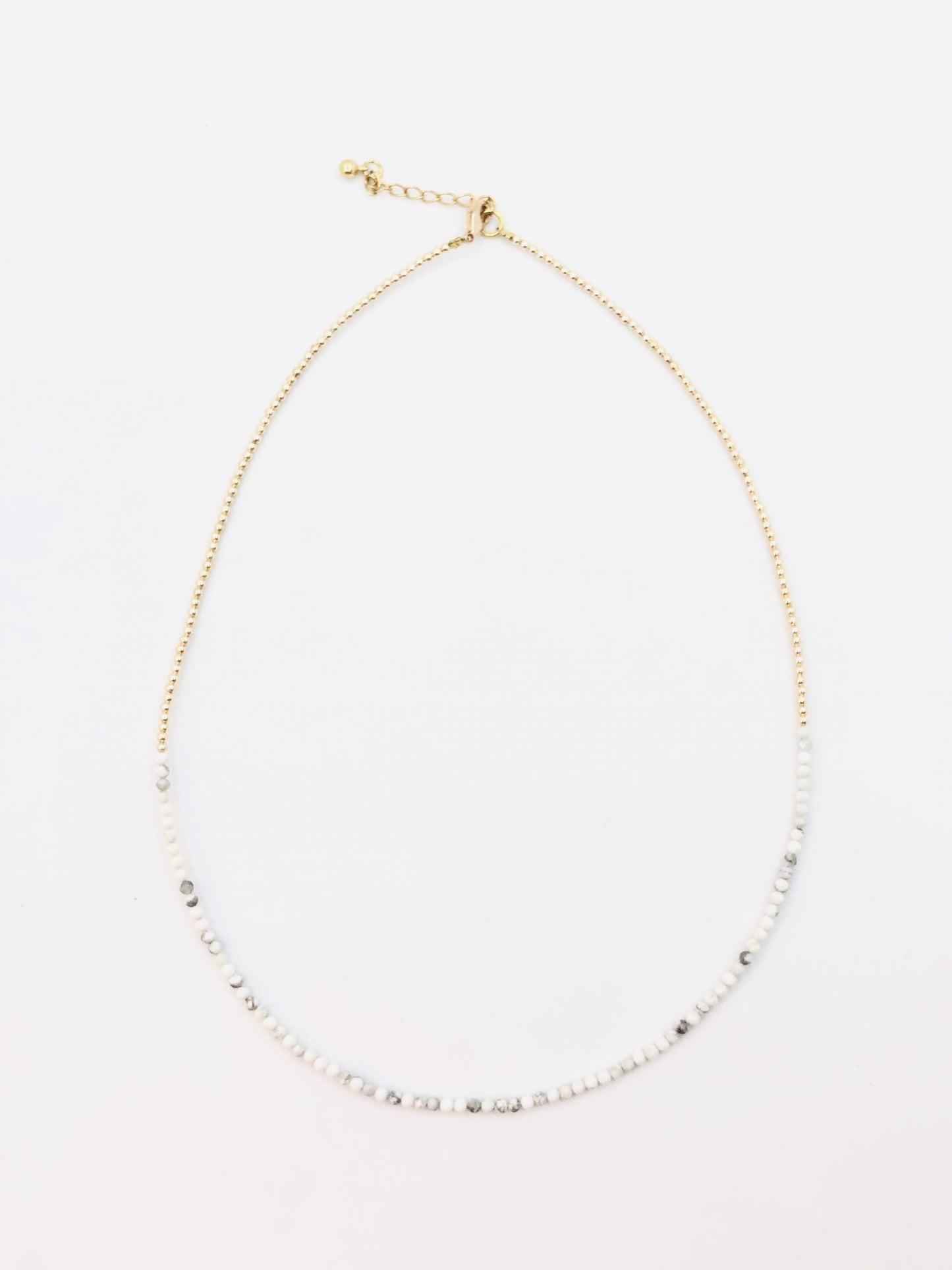 Fine Crystal Necklace - White Howlite