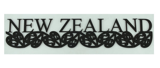 New Zealand Word Art Black