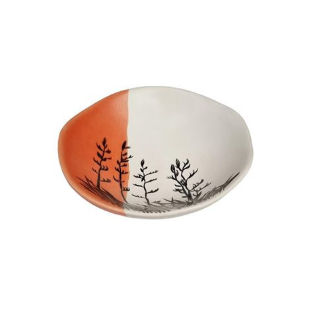 Harakeke Porcelain Orange Dipped Bowl
