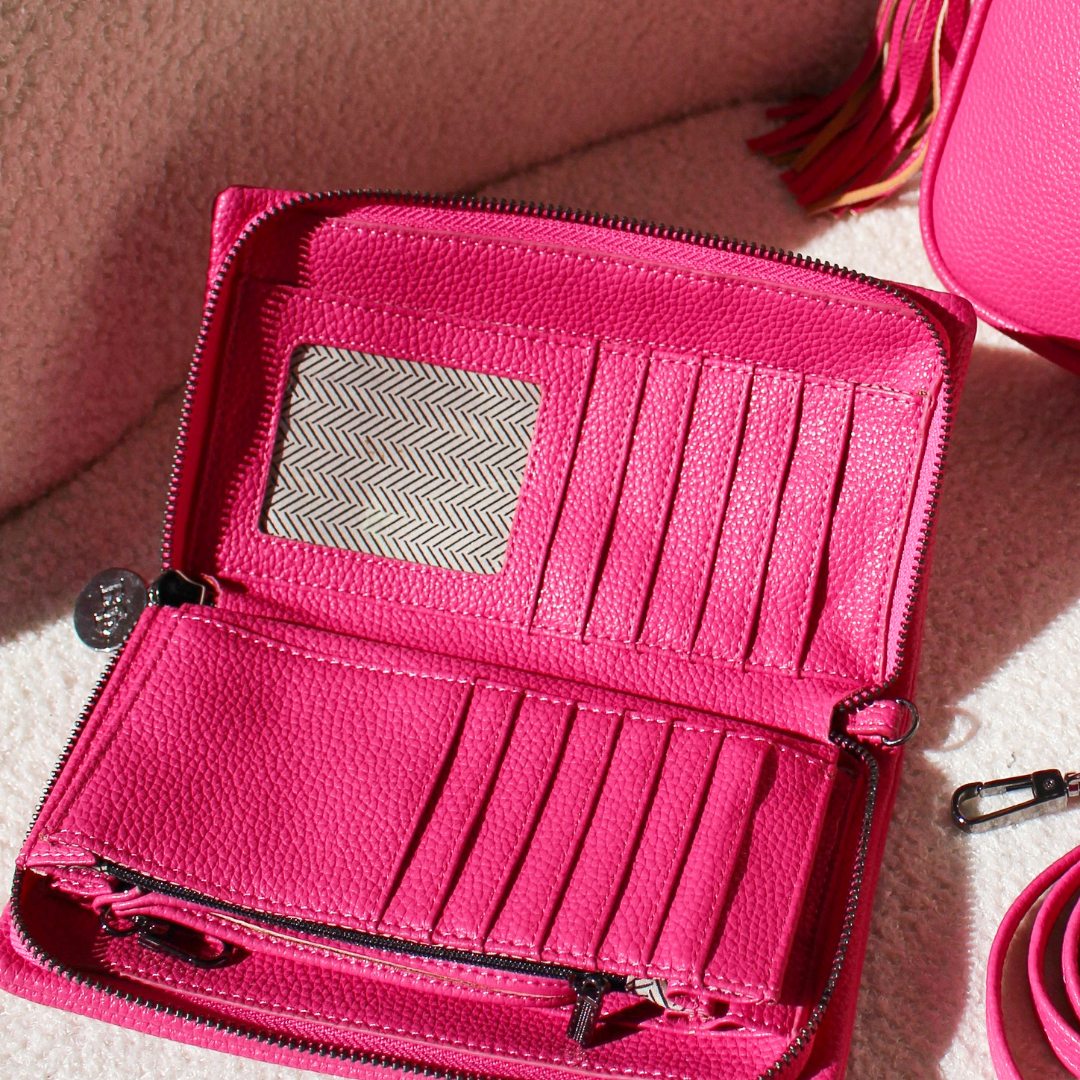 Mavie Wallet Crossbody Clutch Raspberry