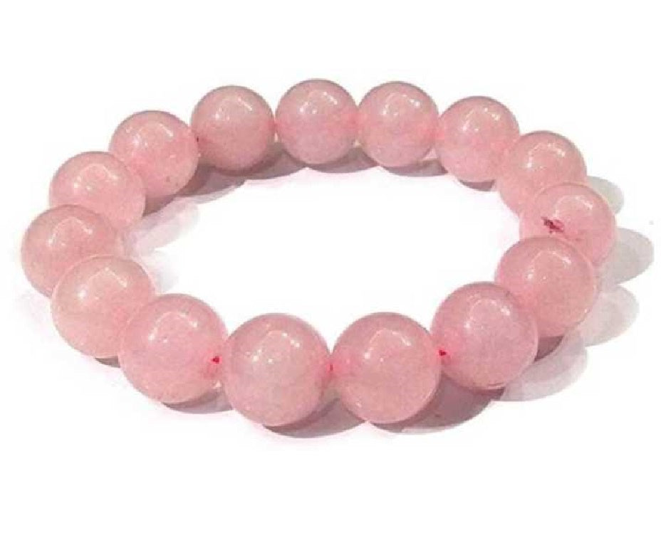 Quartz Bead Bracelet - Pale Pink