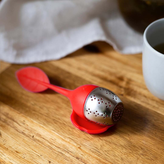 Oku Tea Red Silicon & Stainless In Cup Infuser