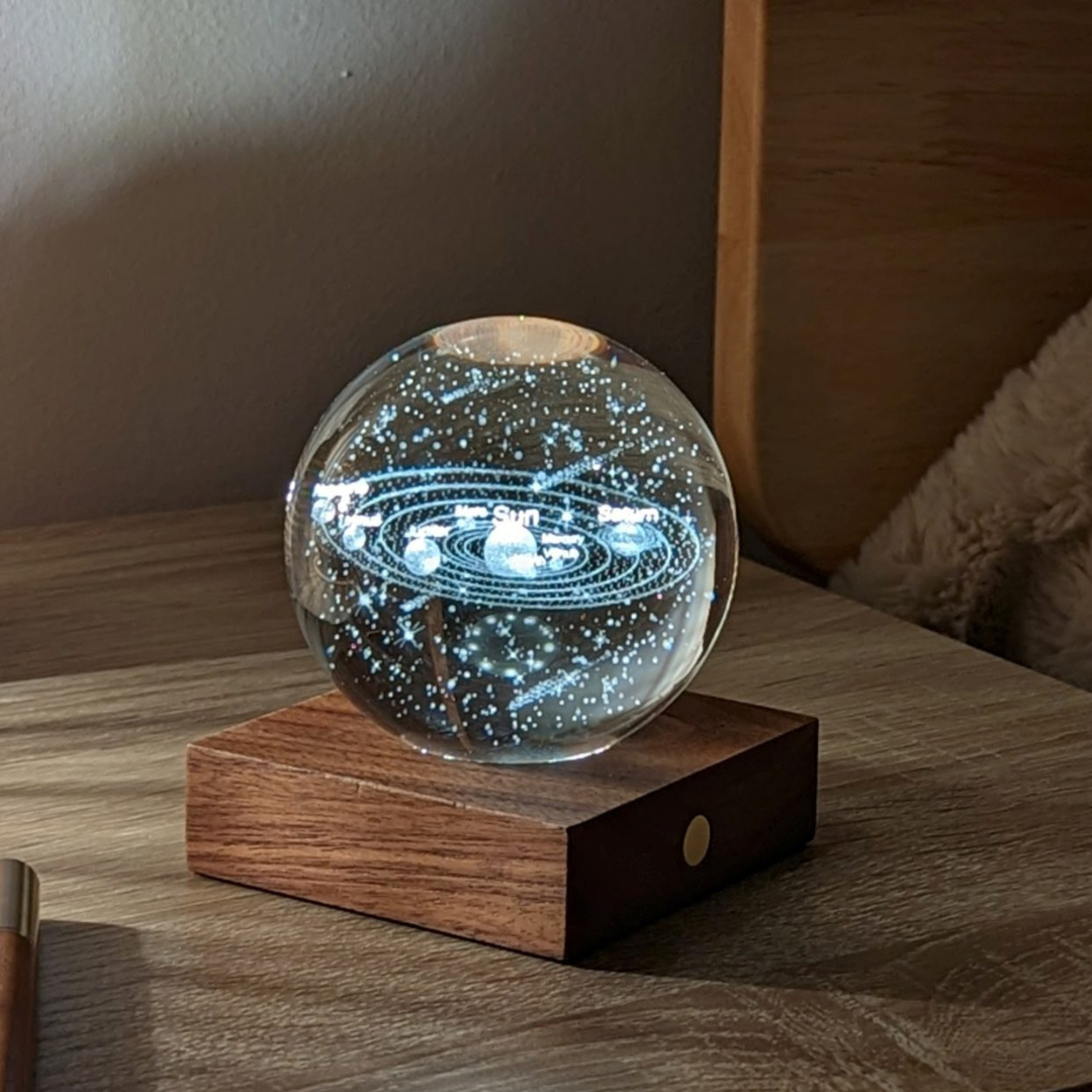 Gingko Solar System Amber Crystal Light