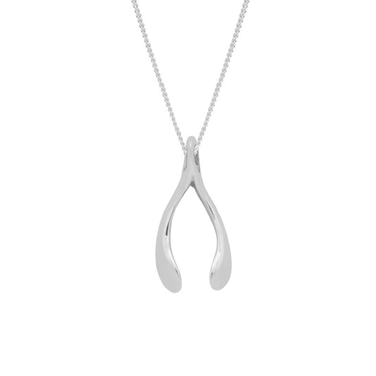 Sterling Silver Wishbone Necklace