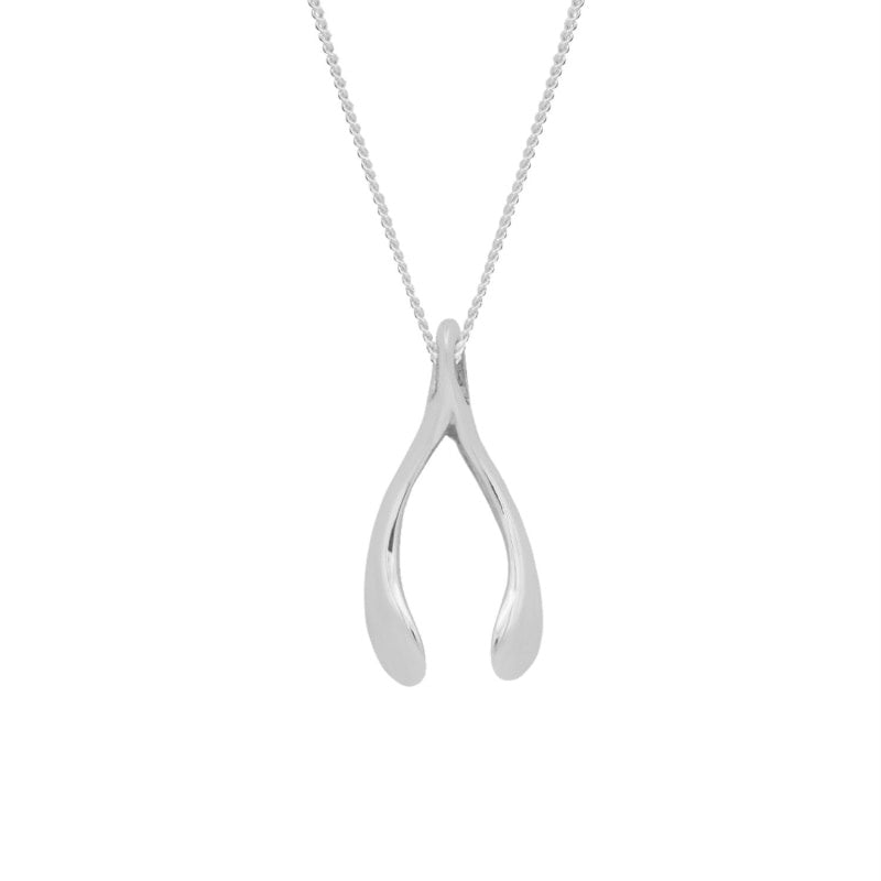 Sterling Silver Wishbone Necklace